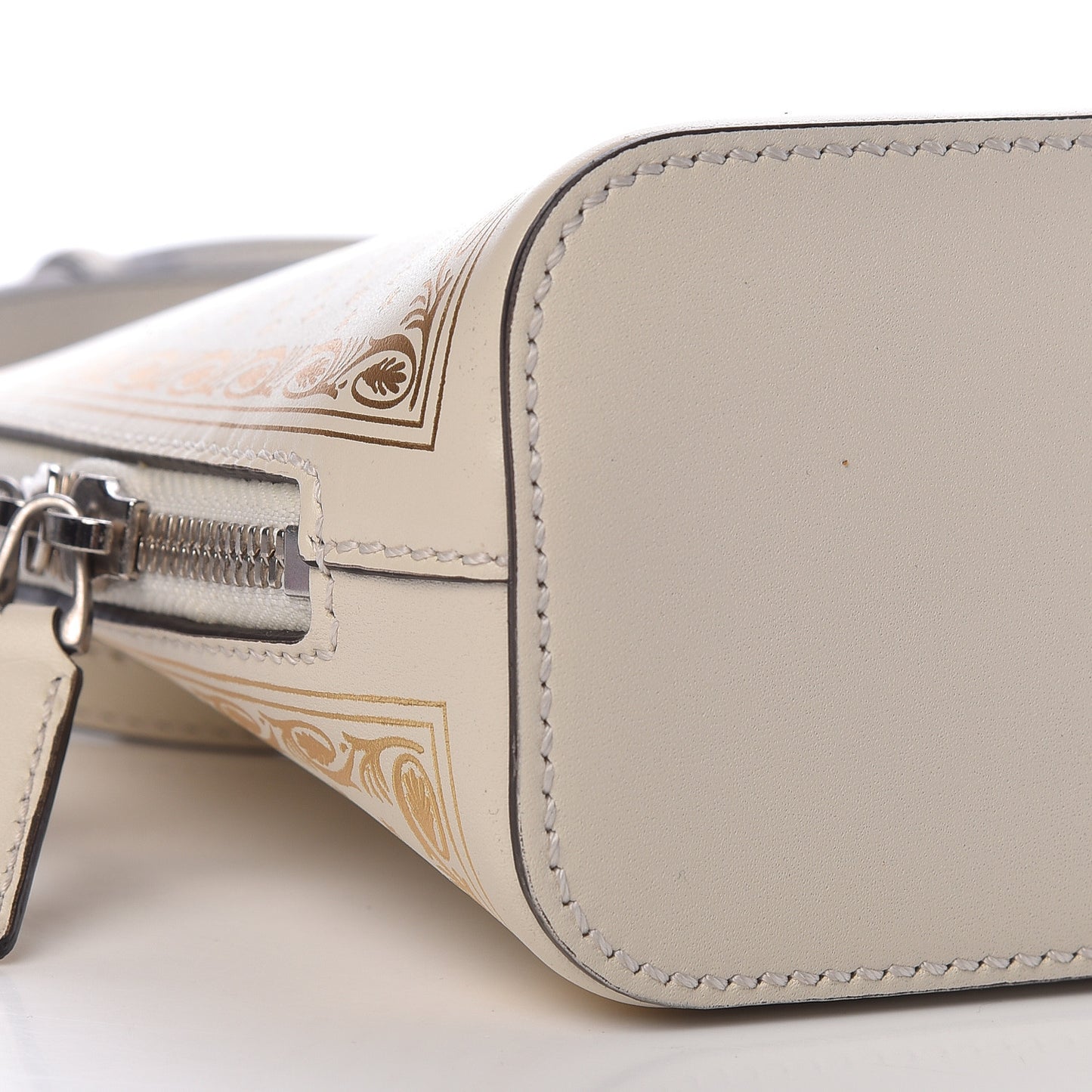 X SEGA Calfskin GUCCY Stars Mini Dome Shoulder Bag Mystic White Gold