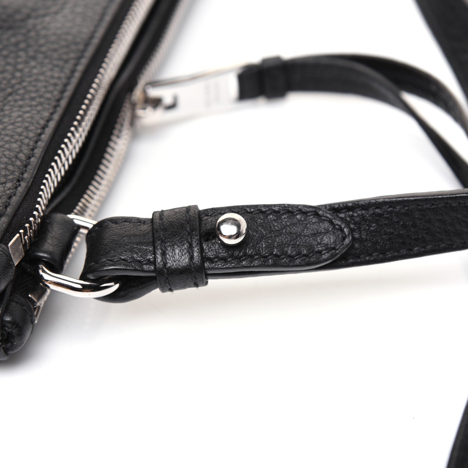 Prada Vitello Phenix Double Zip Crossbody Bag Black 18 of 18