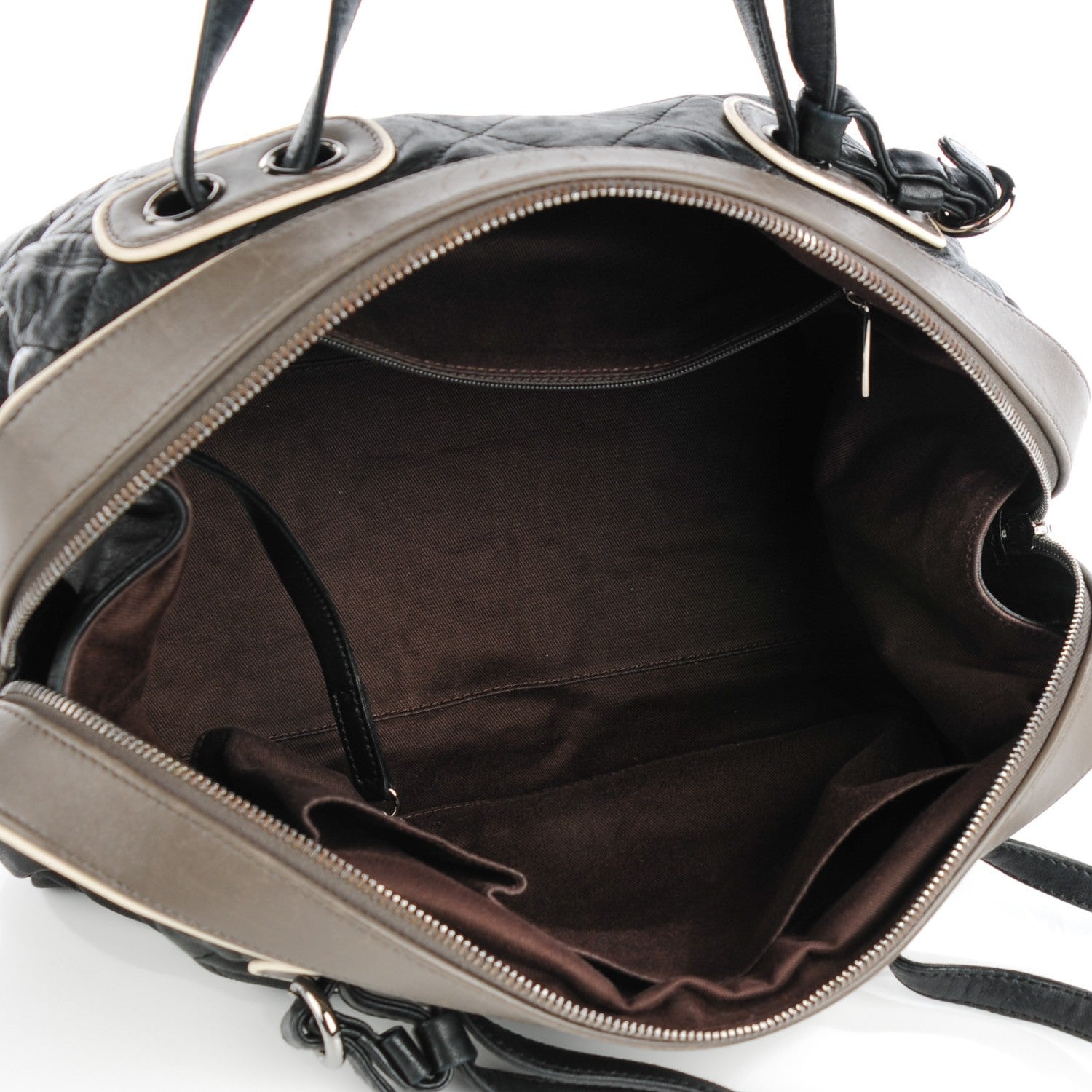 Chanel Lambskin Quilted Country Club Bowler Black 5 of 8