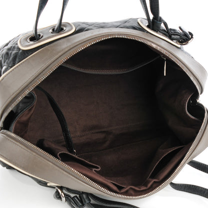 Chanel Lambskin Quilted Country Club Bowler Black 5 of 8