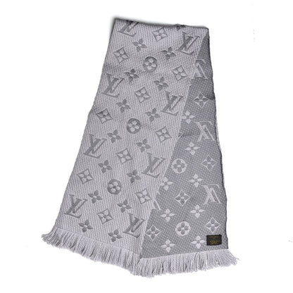 Louis Vuitton Wool Silk Logomania Scarf Pearl 3 of 4