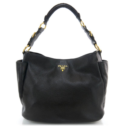 Prada Vitello Daino Hobo Black 1 of 9