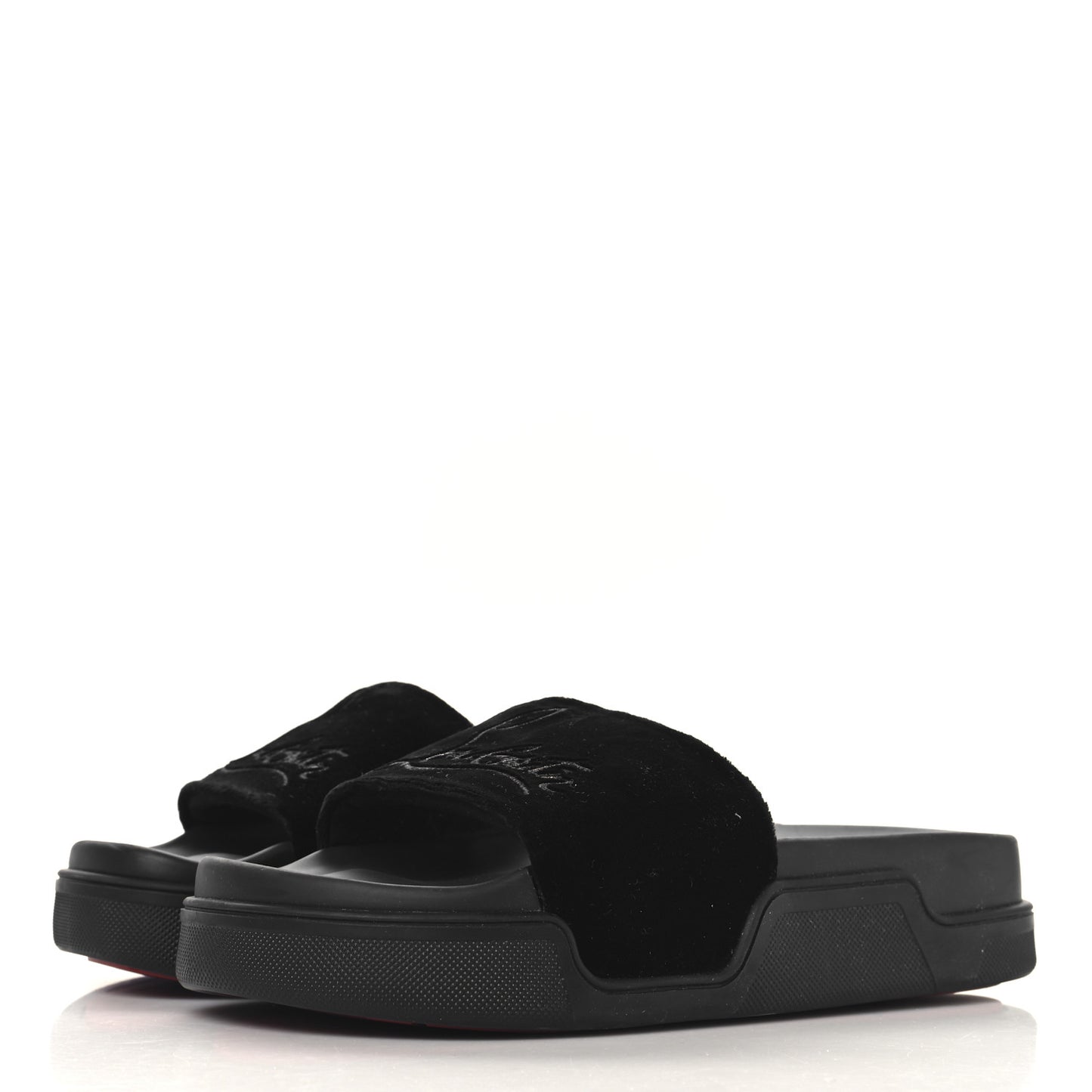 Suede Womens Navy Pool Donna Flat Slide Sandals 37.5 Black