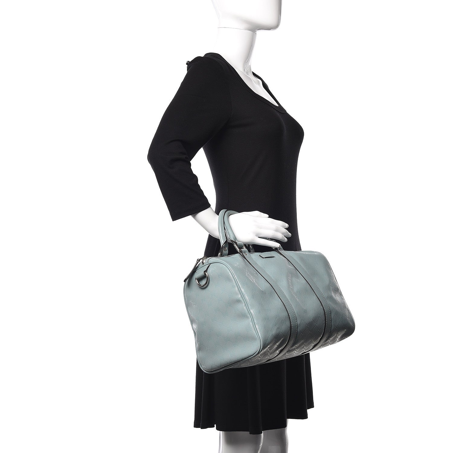 Gucci Imprime Monogram Medium Joy Boston Light Blue 2 of 9