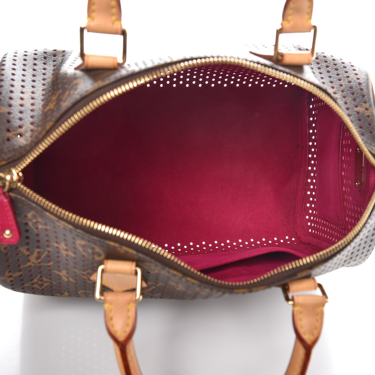 Monogram Perforated Speedy 30 Fuchsia