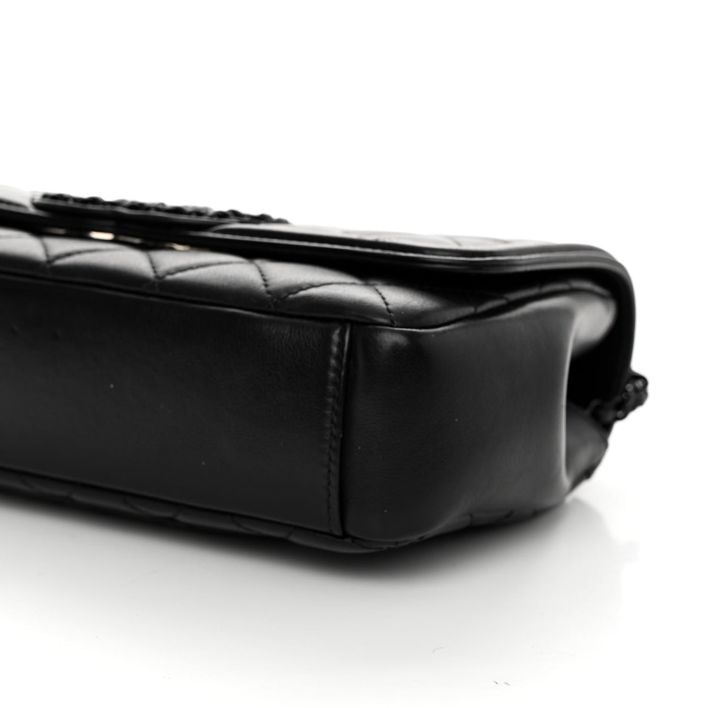 Lambskin Quilted Small CC Filigree Flap Black