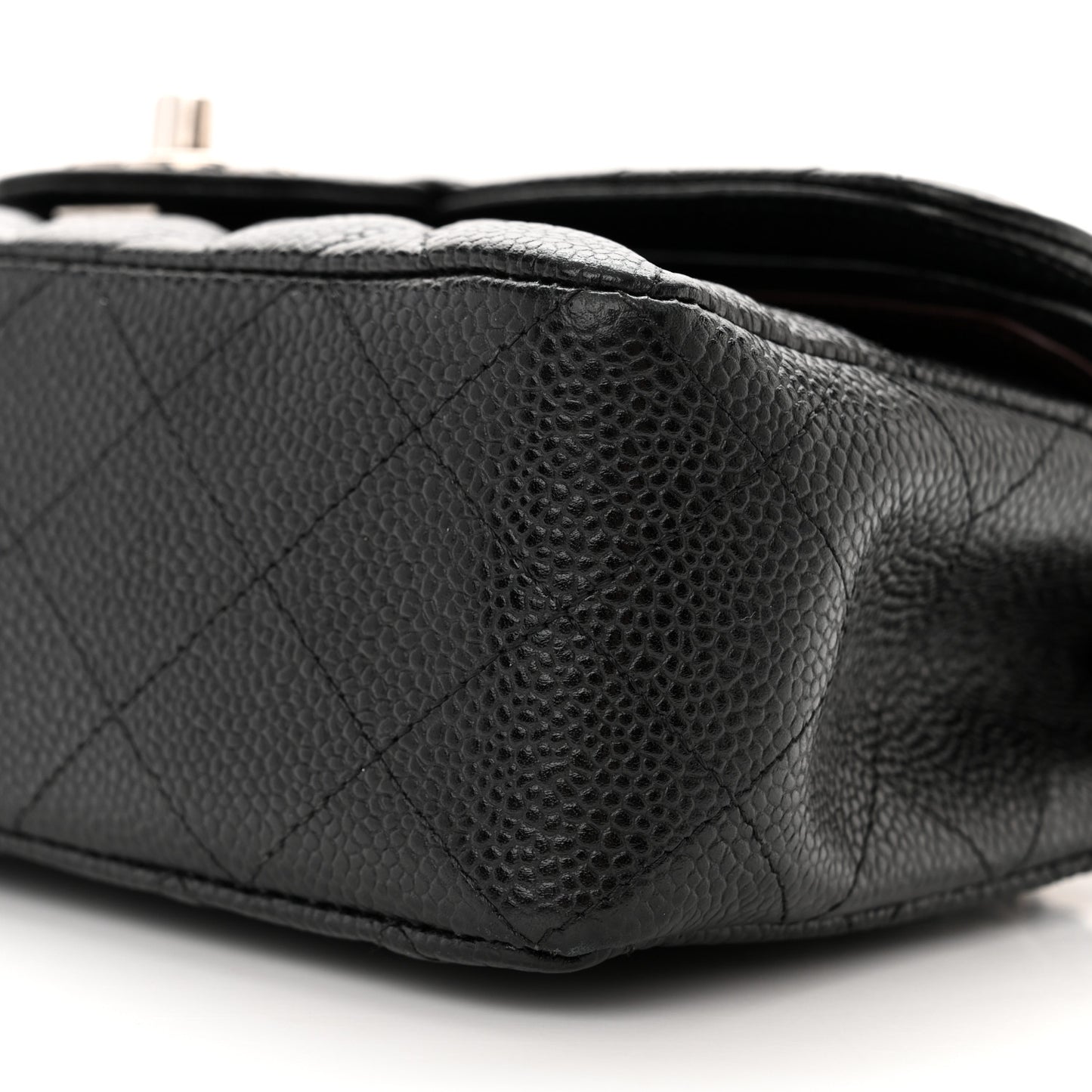 Caviar Quilted Small Double Flap Black