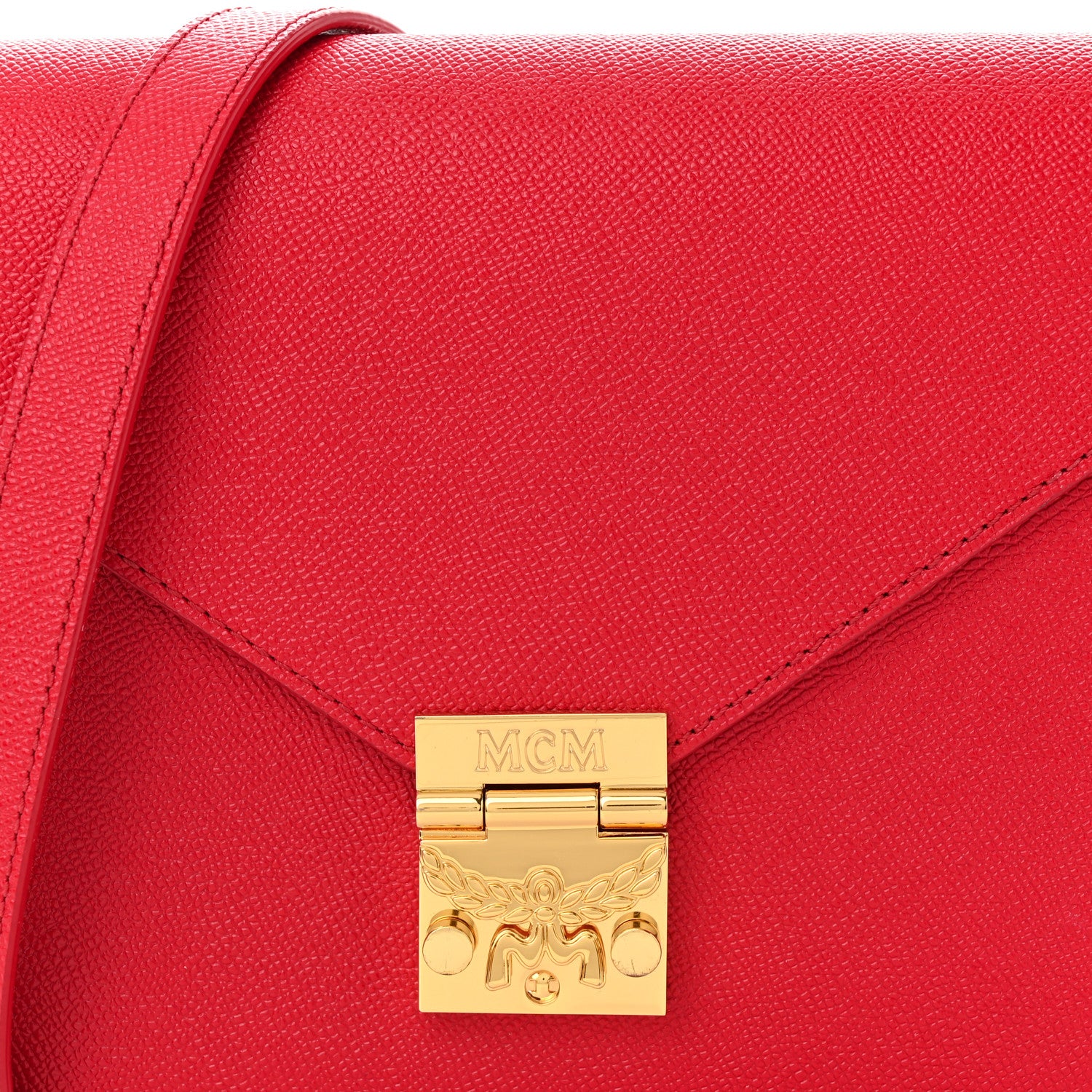 MCM Park Avenue Calfskin Small Patricia Crossbody Bag Red 9 of 11