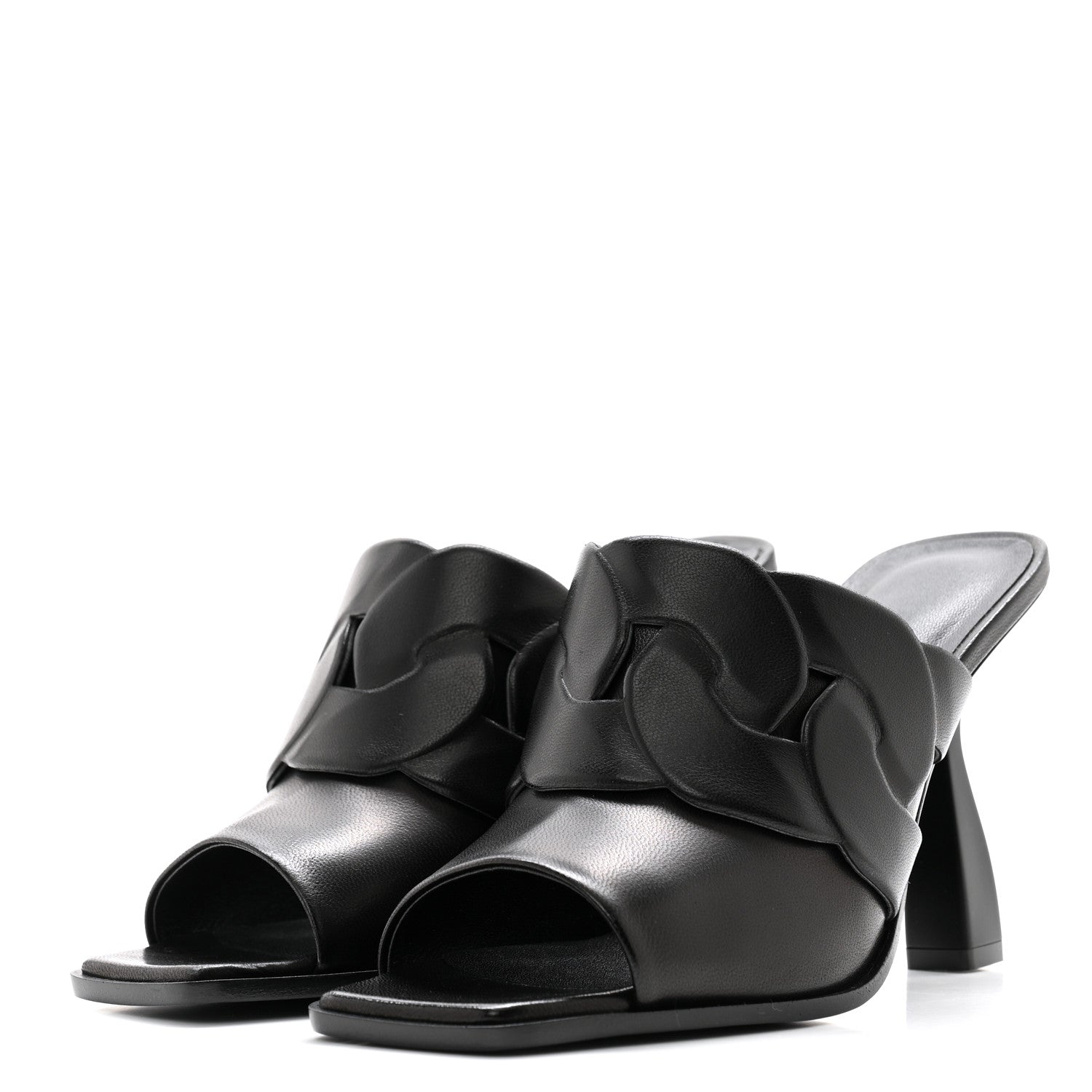 Hermes Nappa Hanna 95 Sandal 36.5 Black 3 of 9