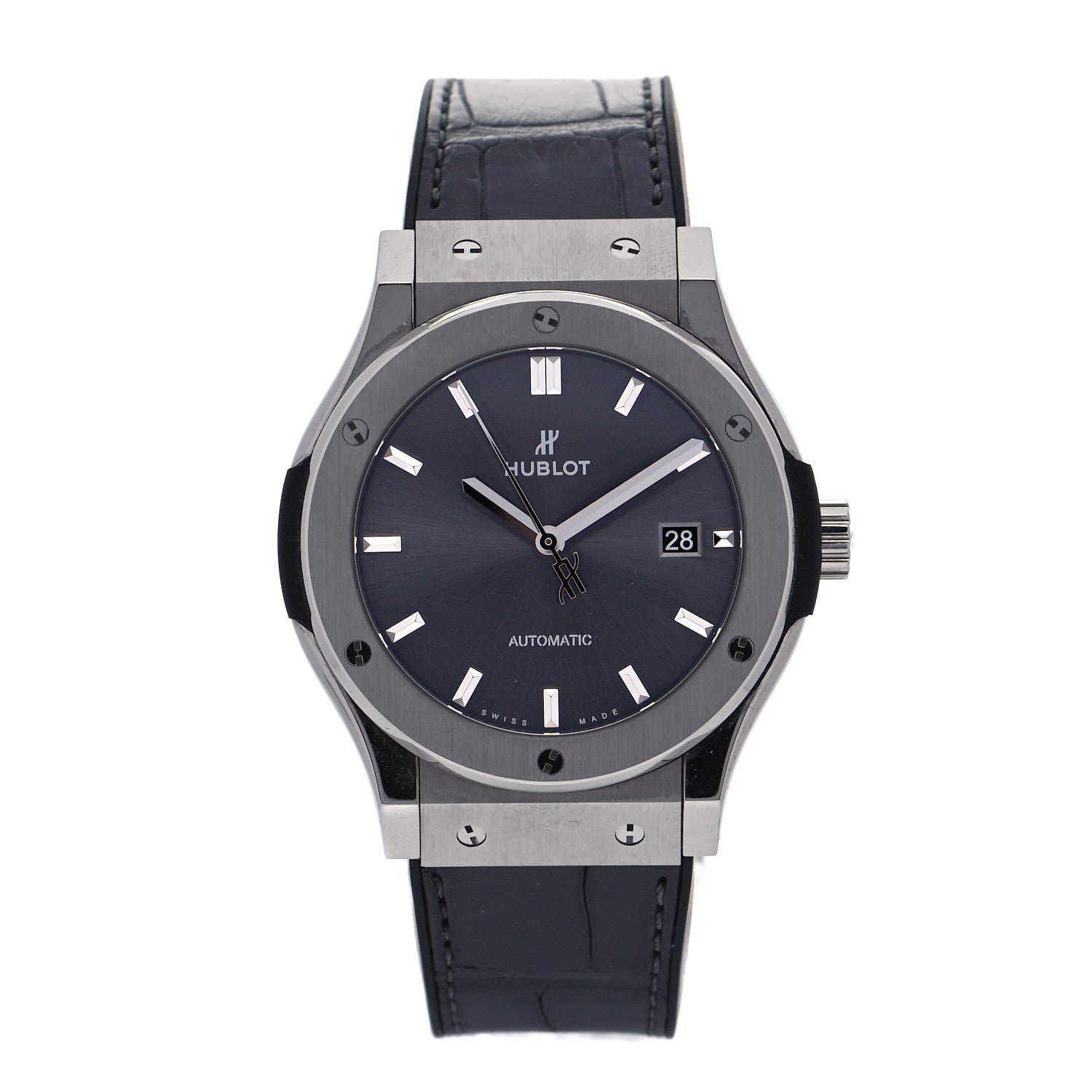 Hublot Titanium Alligator 42mm Classic Fusion Automatic Watch Grey 542.NX.7071.LR 1 of 5