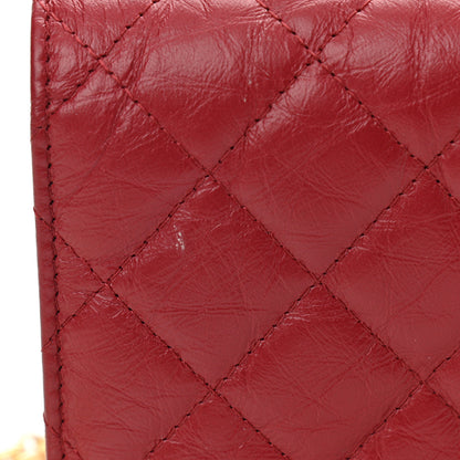 Chanel Aged Calfskin Quilted Reissue Wallet On Chain WOC Red 12 of 13