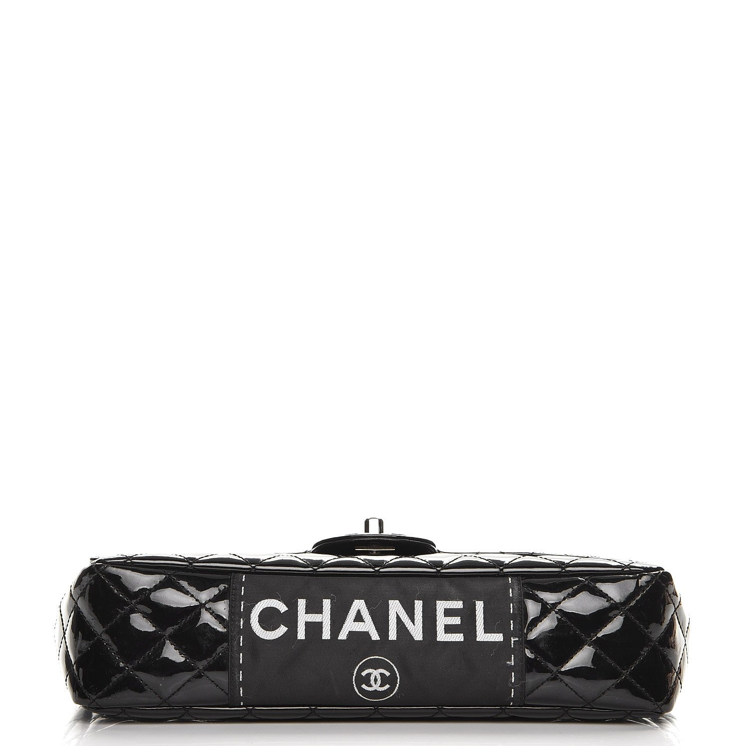 Chanel Patent Quilted Secret Label Medium Flap Black 10 of 10