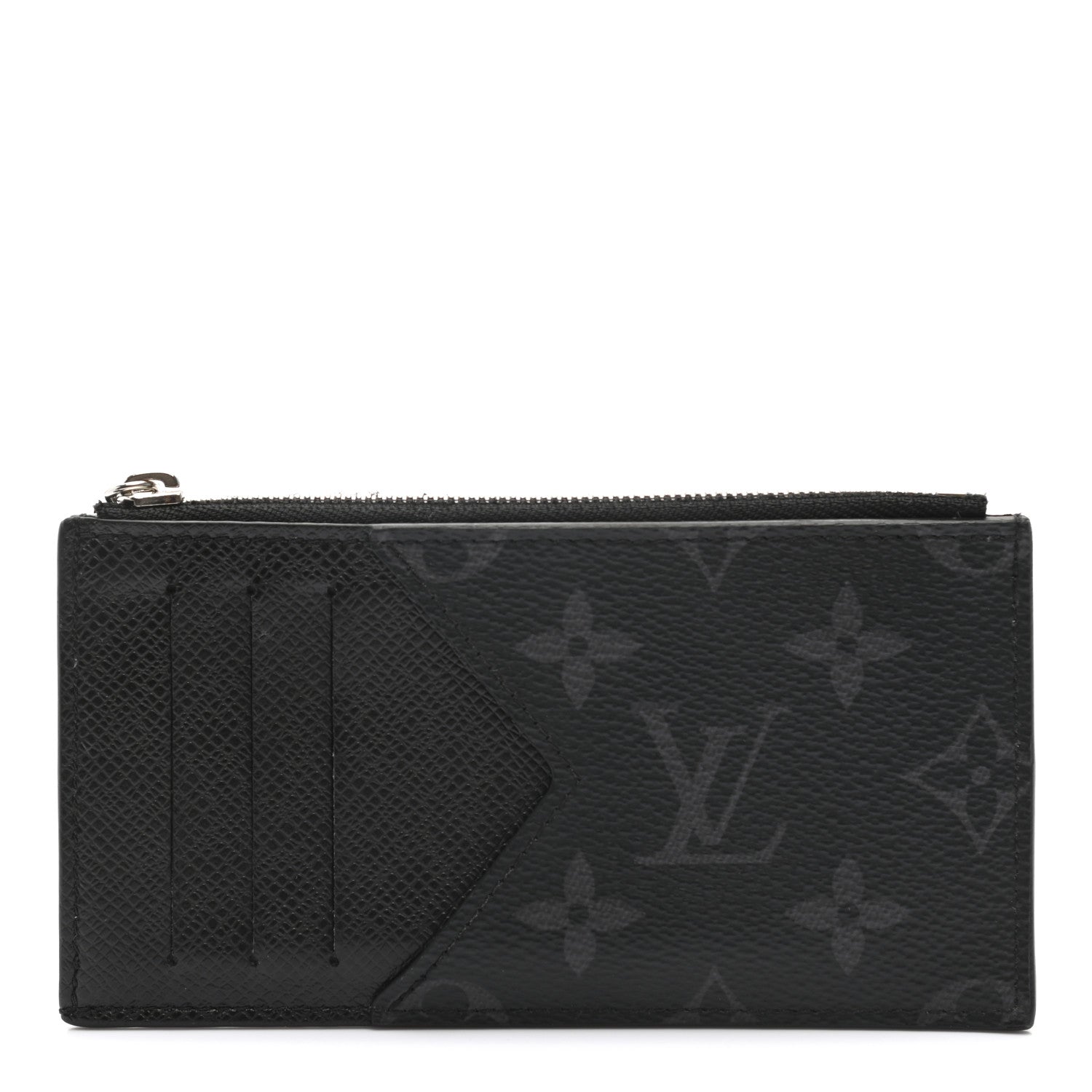 Louis Vuitton Monogram Eclipse Taiga Coin Card Holder 1 of 7