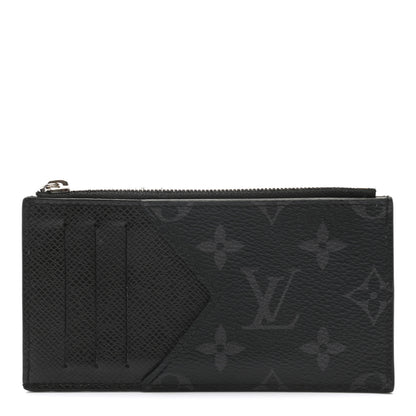 Louis Vuitton Monogram Eclipse Taiga Coin Card Holder 1 of 7