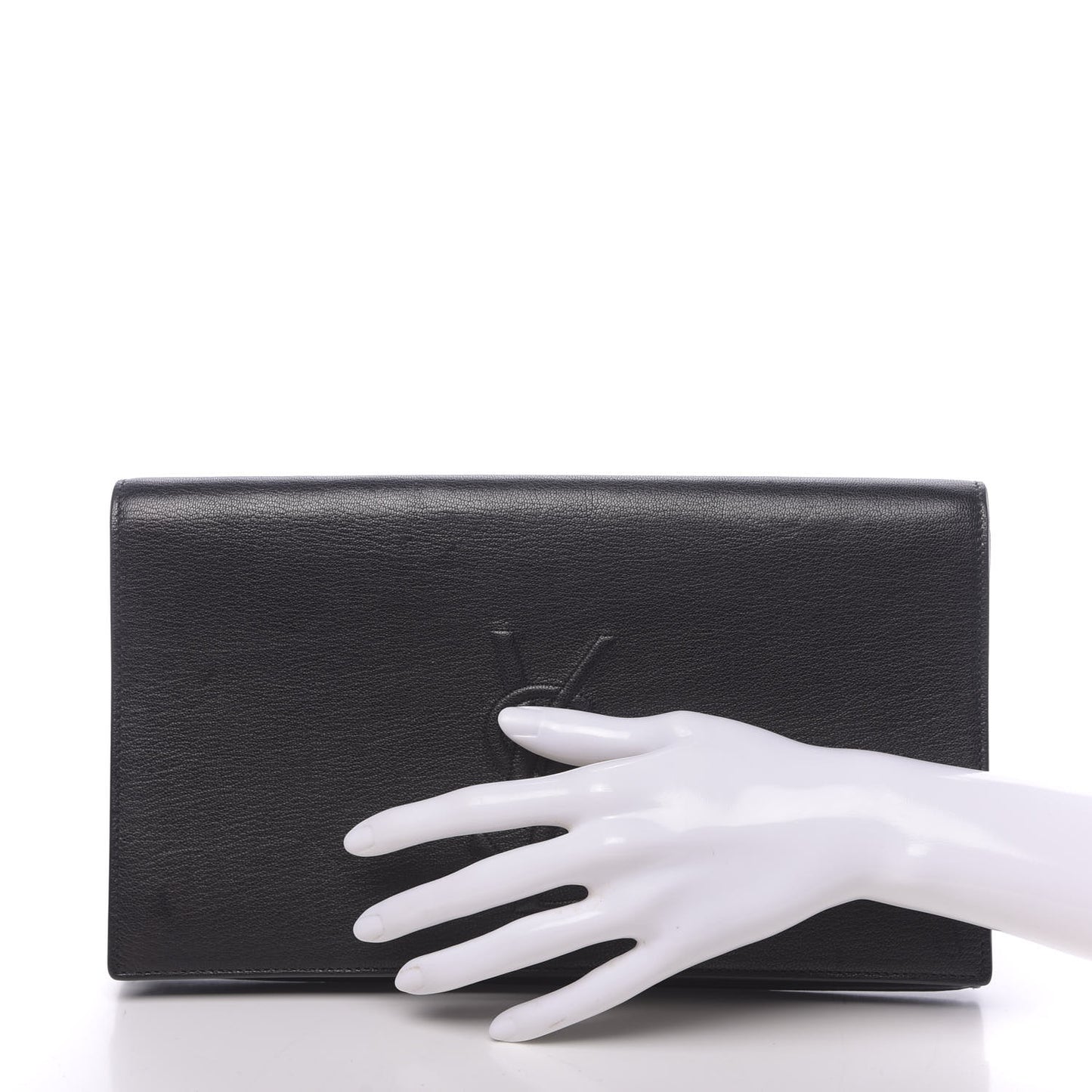 Calfskin Monogram Large Belle De Jour Clutch Black