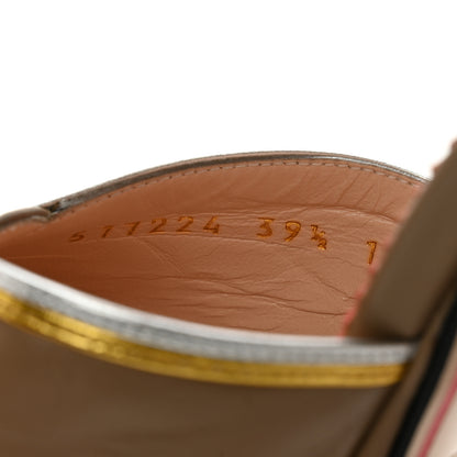 Gucci Malaga Kid Nappa Silk Sandals 39.5 Brown Teak 6 of 11