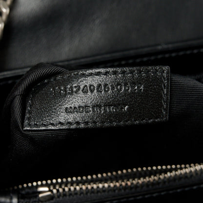 Saint Laurent Calfskin Y Quilted Monogram Medium Loulou Chain Satchel Black 8 of 11