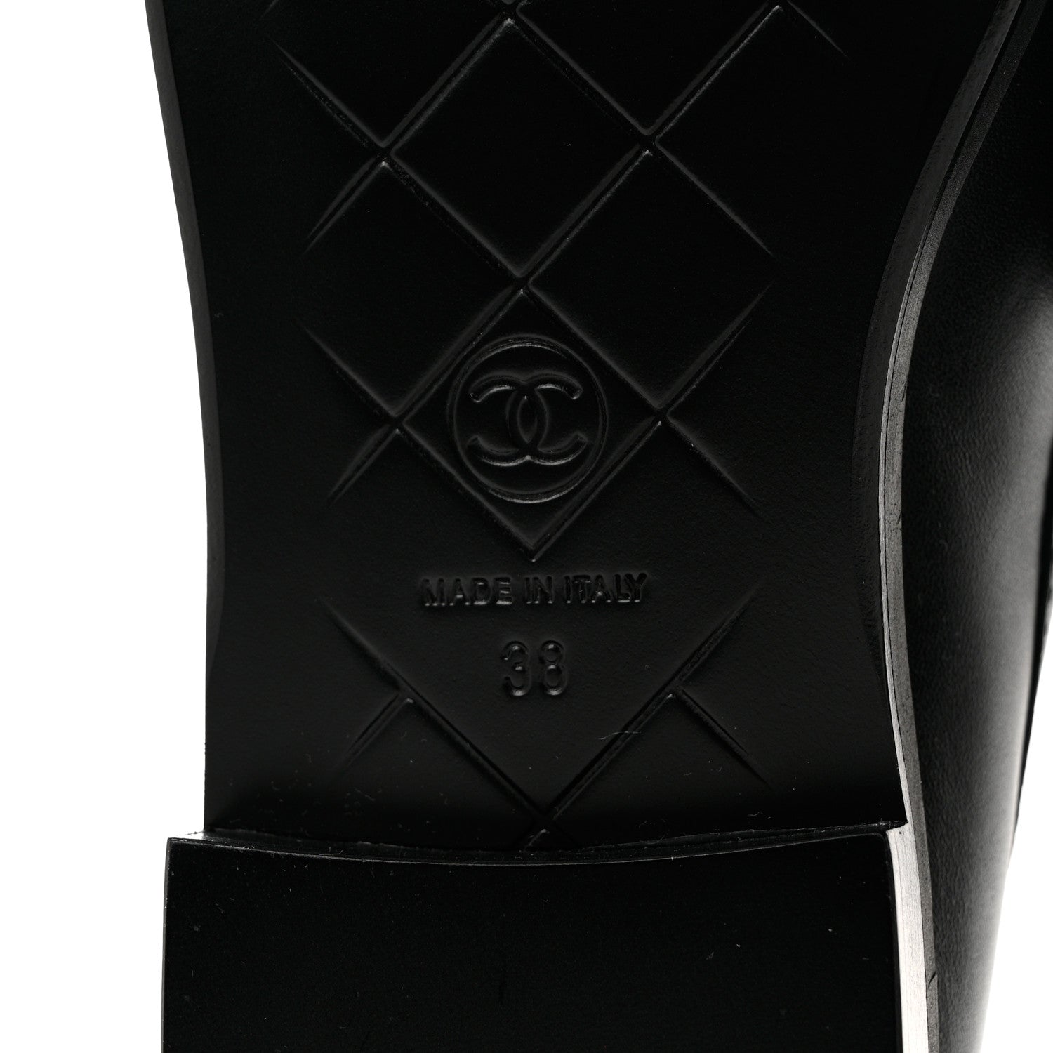 Chanel Lambskin Quilted CC Turnlock Loafers 38 Black 6 of 9
