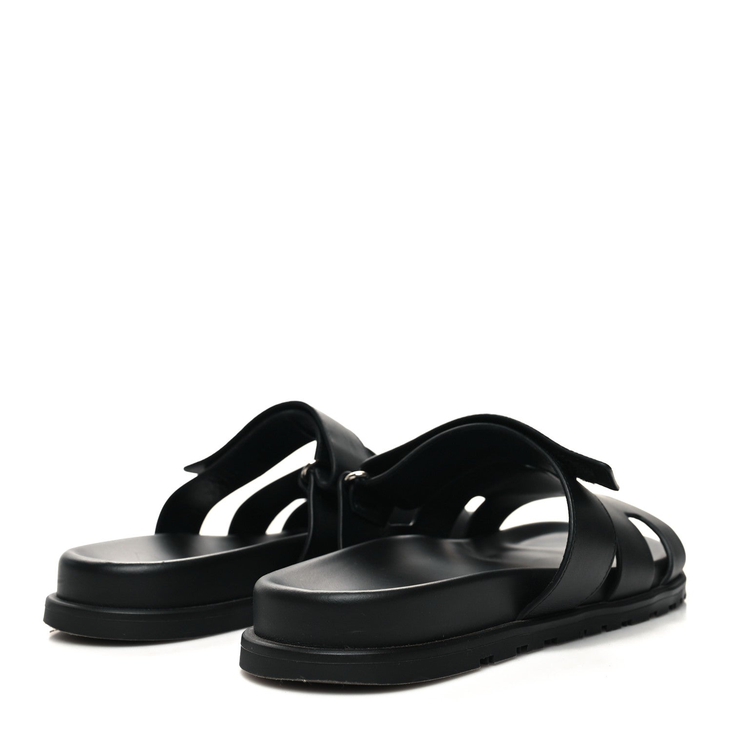 Hermes Calfskin Mens Chypre Sandals 43 Black 4 of 8