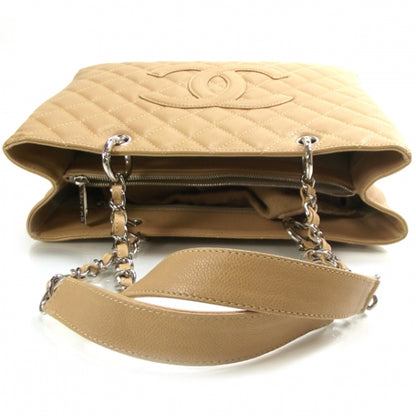 Chanel Caviar Quilted Grand Shopping Tote GST Beige 5 of 9