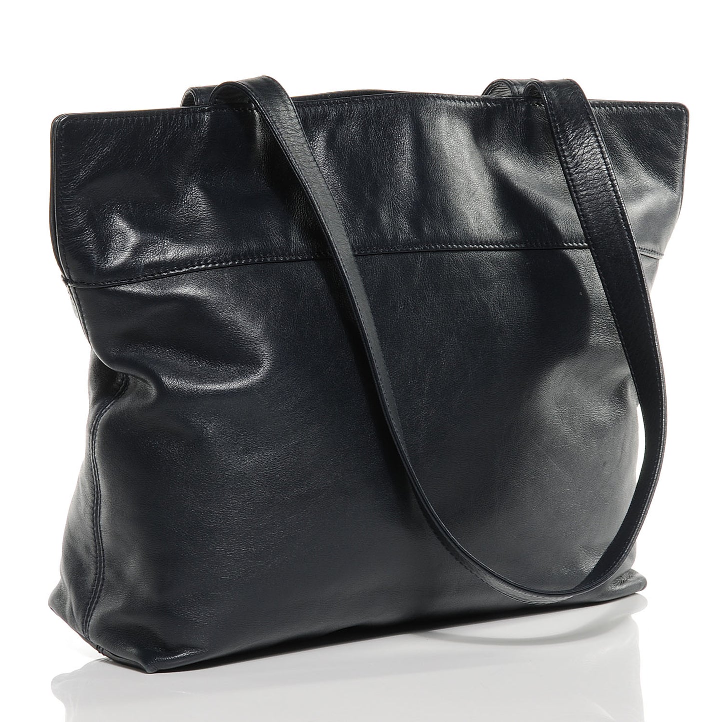 Lambskin CC Shopper Tote Navy