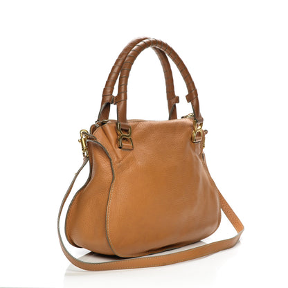 Chloe Calfskin Medium Marcie Satchel Brown Sugar 3 of 7