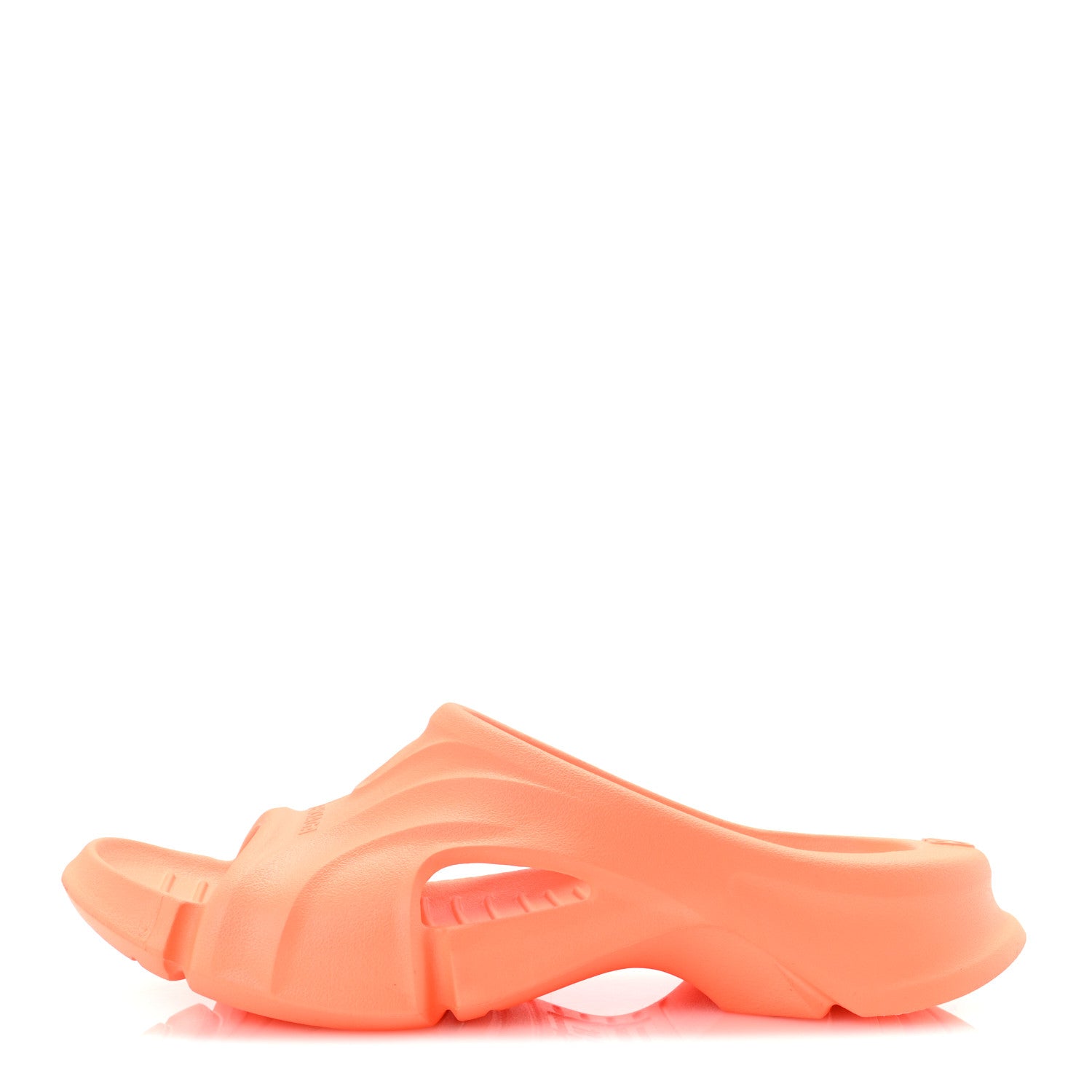 Balenciaga Rubber Womens Mold Slide Sandals 38 Fluo Orange 1 of 9