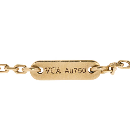 Van Cleef & Arpels 18K Yellow Gold Mother of Pearl Sweet Alhambra Bracelet 6 of 7