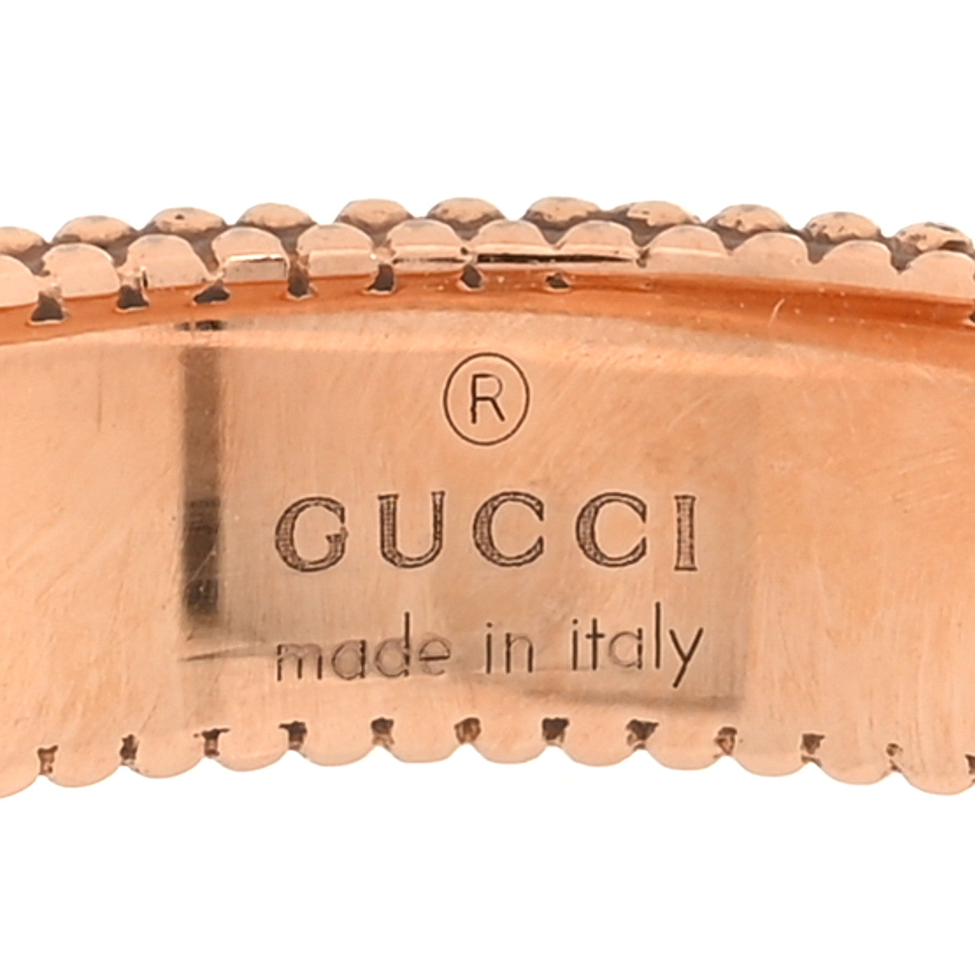 Gucci 18K Rose Gold Enamel 4mm Icon Blooms Band Ring 55 7.25 4 of 7