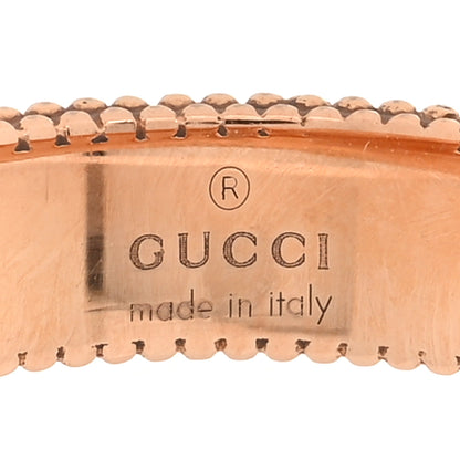 Gucci 18K Rose Gold Enamel 4mm Icon Blooms Band Ring 55 7.25 4 of 7