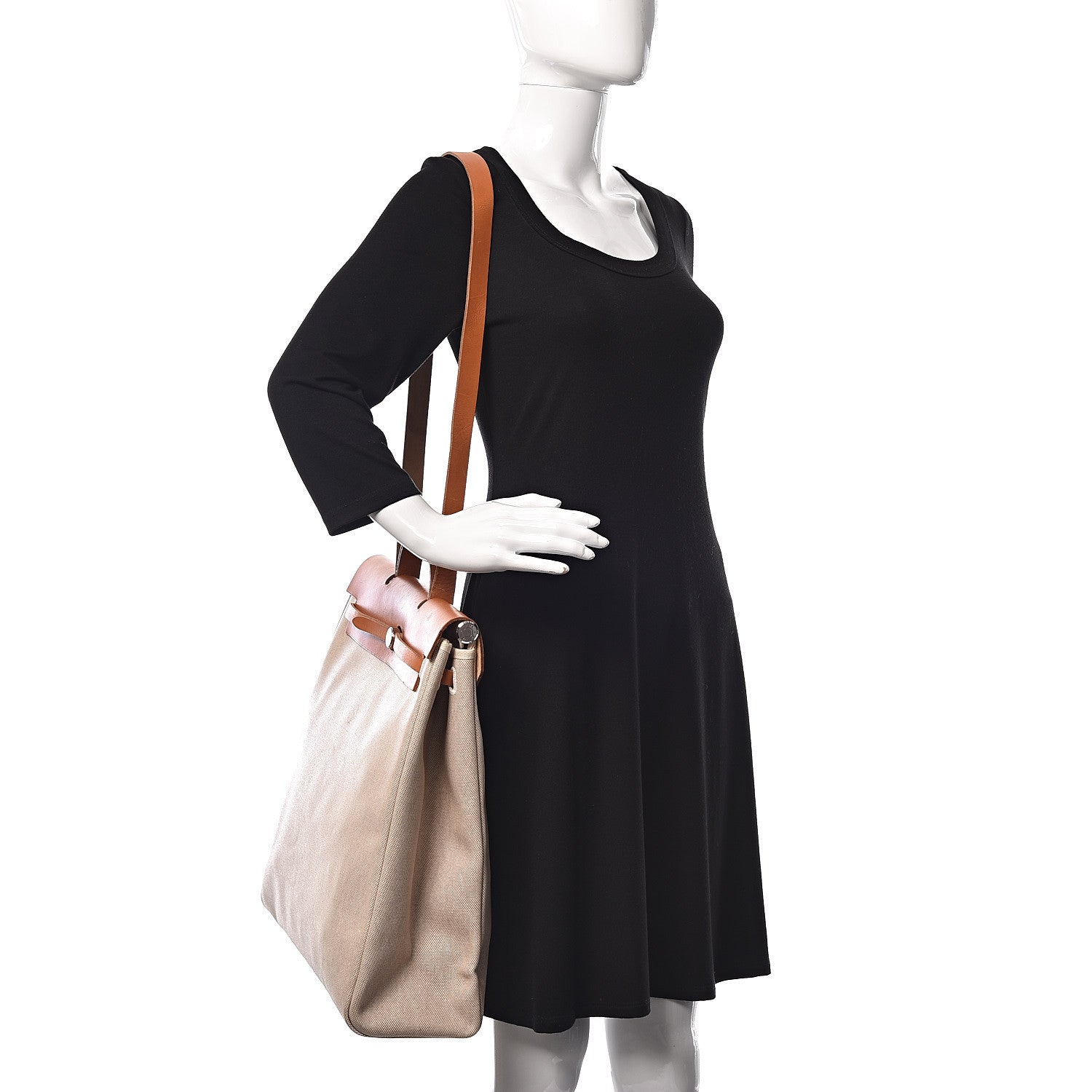 Hermes Toile Vache Calfskin Herbag 40 GM Natural 2 of 16