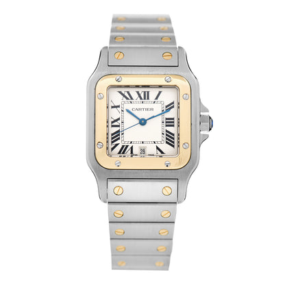 Cartier Stainless Steel 18K Yellow Gold 29mm Santos De Cartier Galbee Quartz Watch 1 of 4