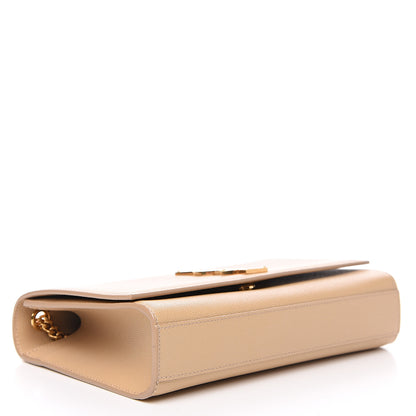 Saint Laurent Grain De Poudre Medium Monogram Kate Satchel Nude Powder 3 of 10