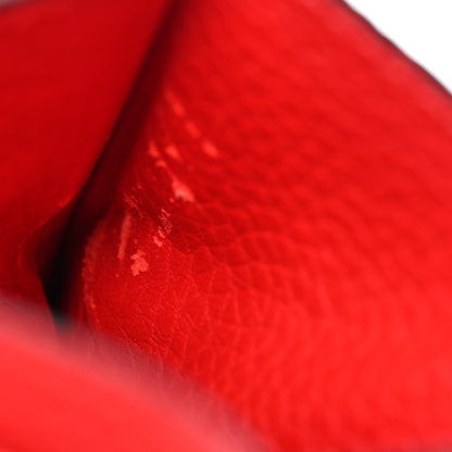 Valentino Garavani Pebbled Calfskin Rockstud Card Holder Red 7 of 7