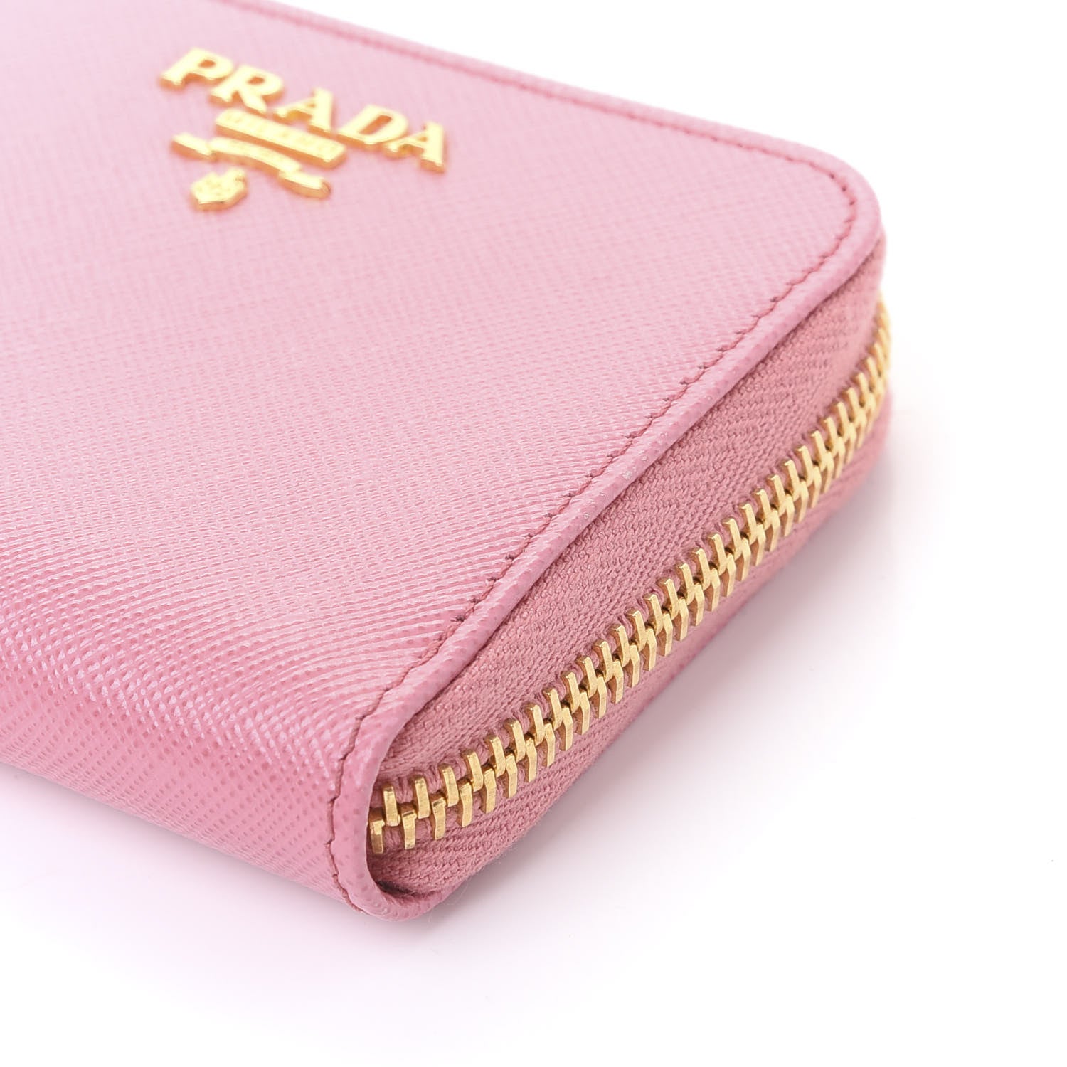 Prada Saffiano Metal Zip Coin Purse Geranio 8 of 11