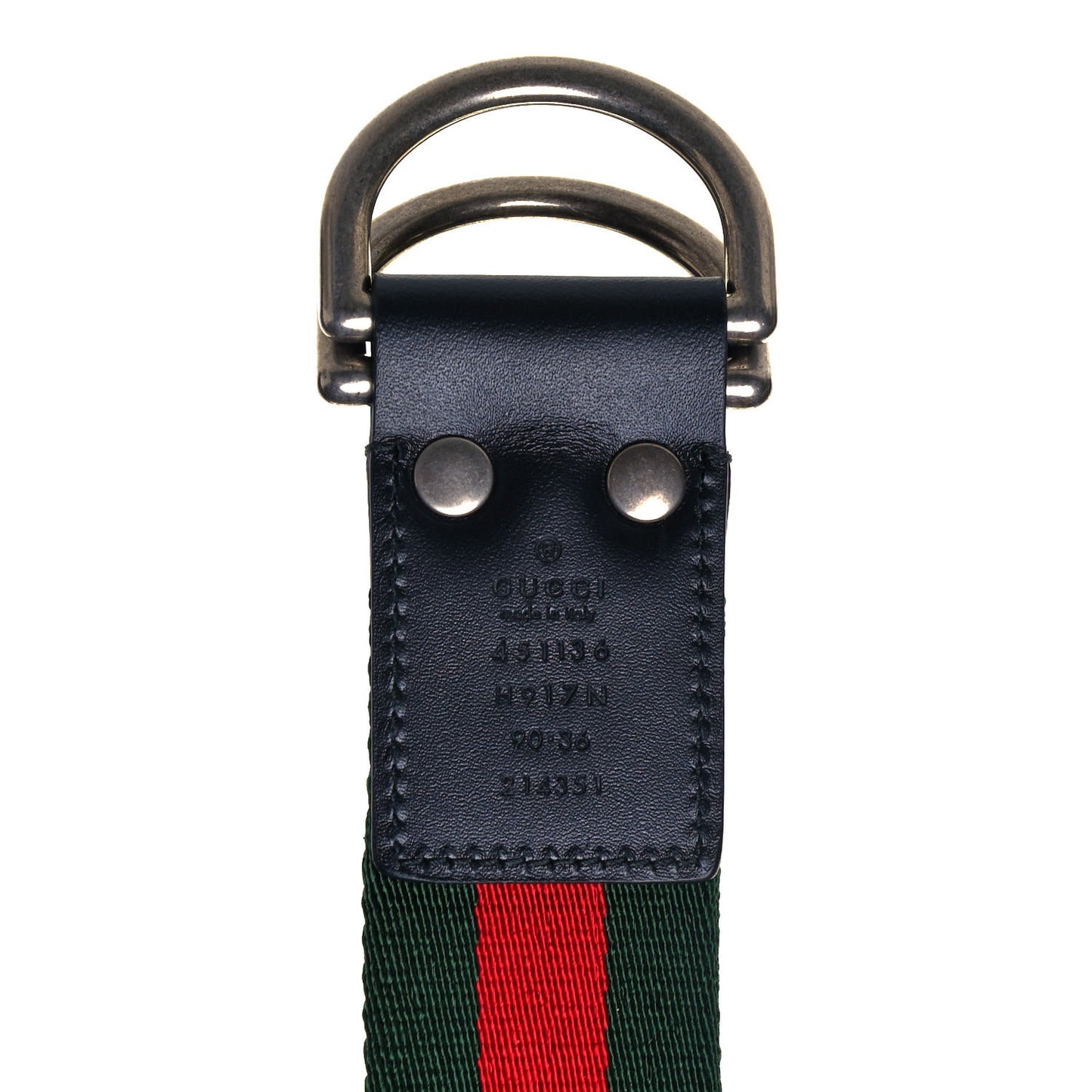 Canvas Web D Ring 40mm Belt 90 36 Green Red