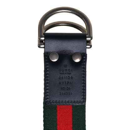 Gucci Canvas Web D Ring 40mm Belt 90 36 Green Red 3 of 3