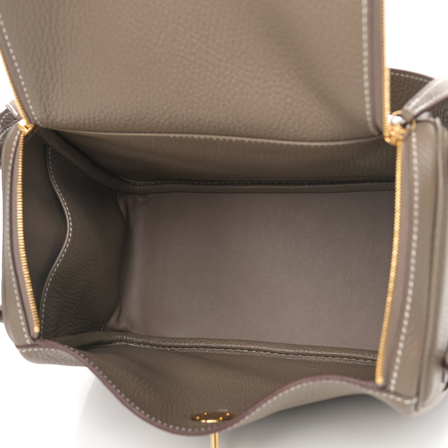 Hermes Taurillon Clemence Lindy 26 Etoupe 5 of 9