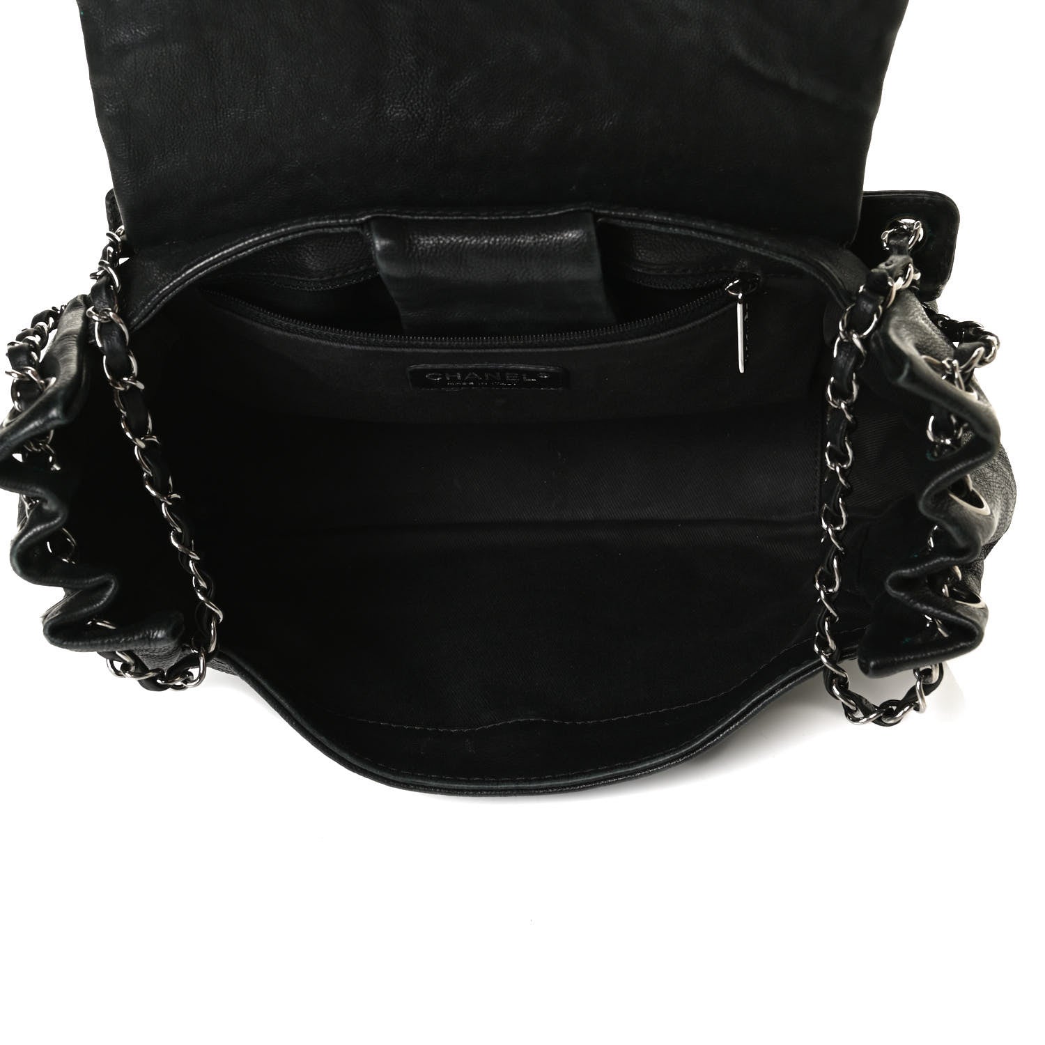 Chanel Calfskin Diamond Stitch Accordion Flap Black 5 of 12