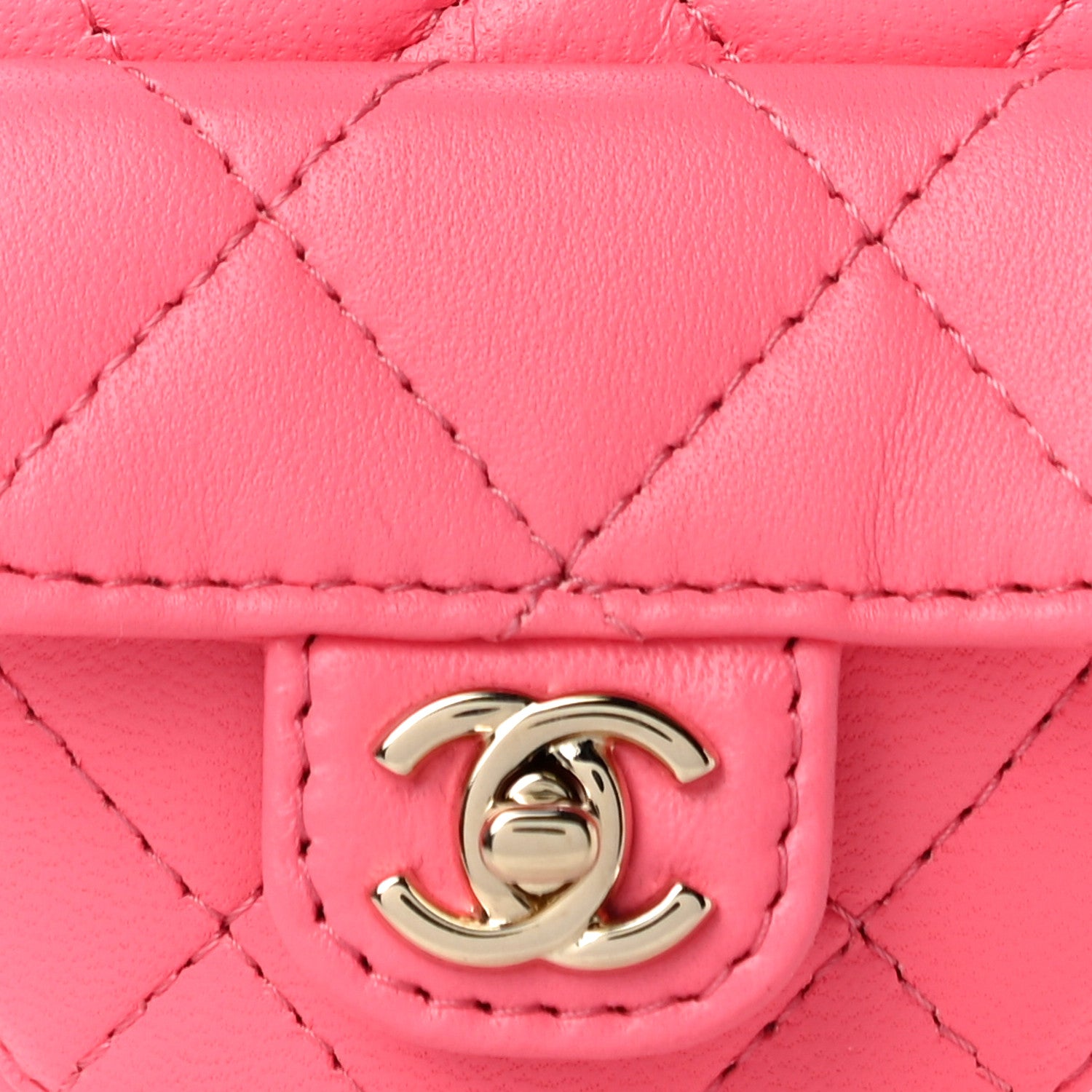 Chanel Lambskin Quilted CC In Love Heart Zipped Arm Coin Purse Pink 8 of 10