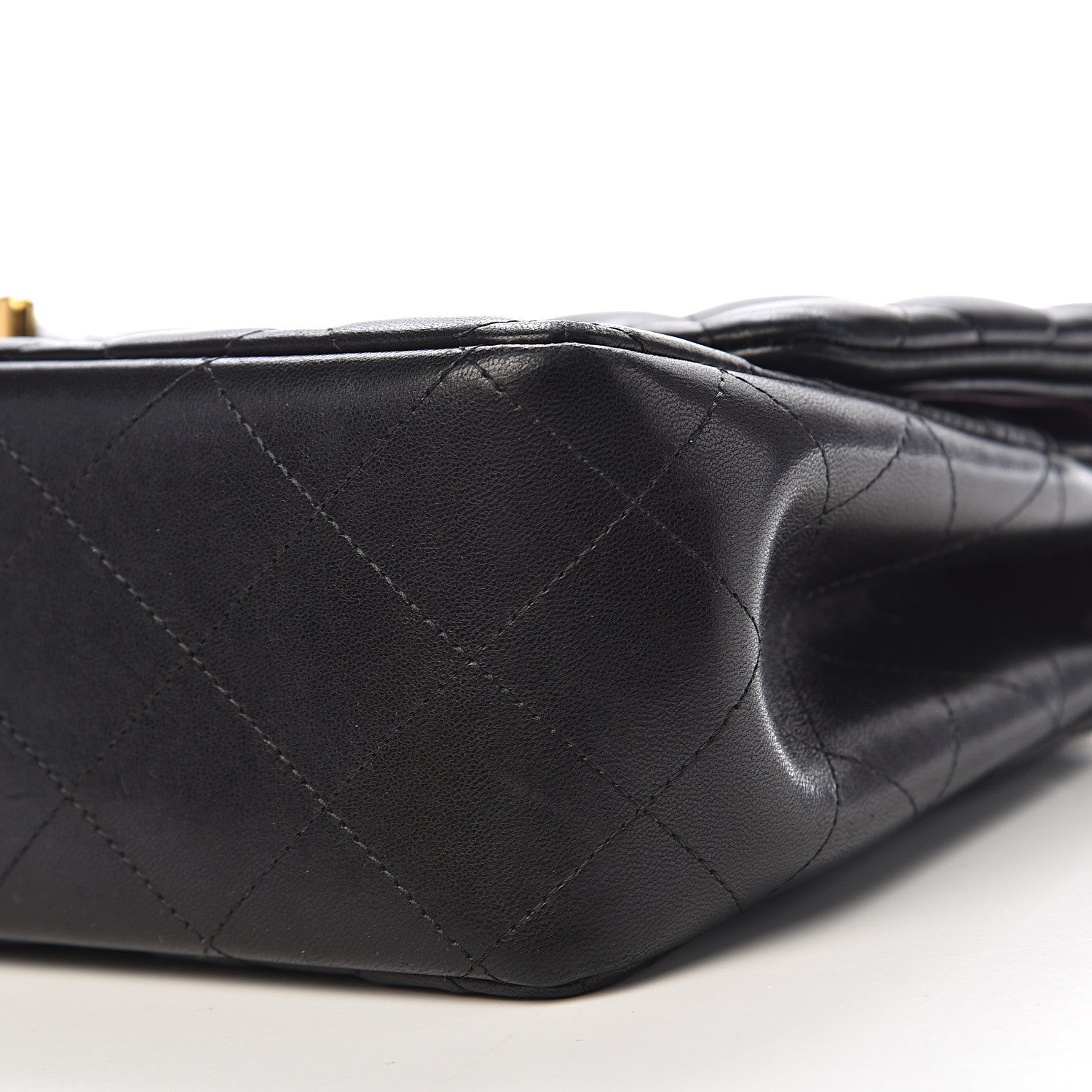 Chanel Lambskin Quilted Jumbo Double Flap Black 14 of 16