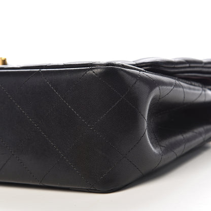 Chanel Lambskin Quilted Jumbo Double Flap Black 14 of 16