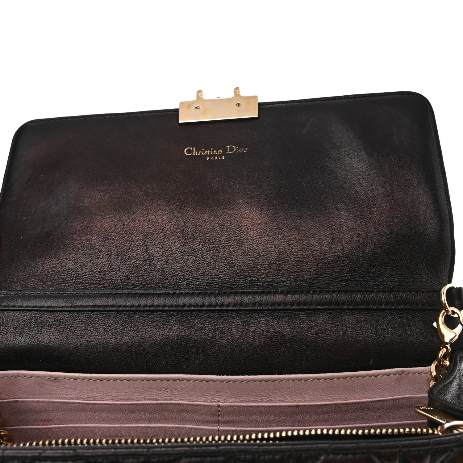 Christian Dior Lambskin Cannage Miss Dior Promenade Pouch Black 15 of 15