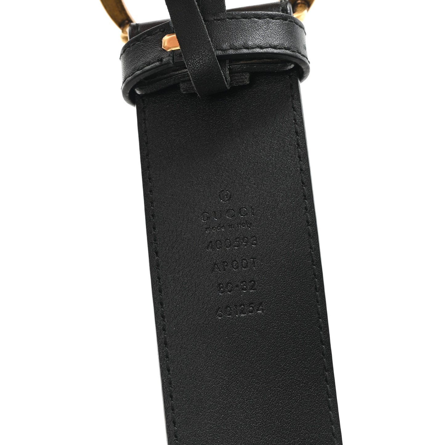 Calfskin Double G 40mm Belt 80 32 Black