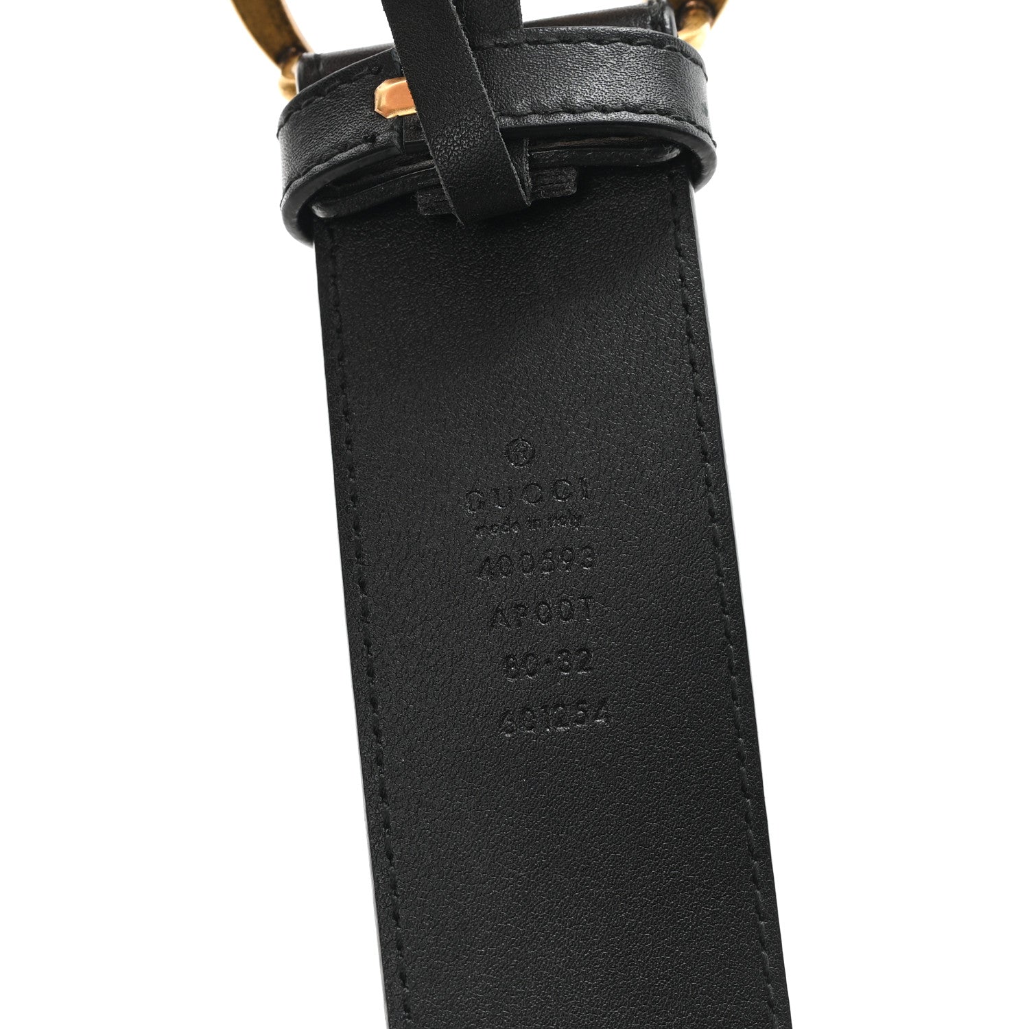 Gucci Calfskin Double G 40mm Belt 80 32 Black 3 of 4