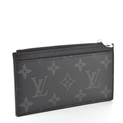 Louis Vuitton Monogram Eclipse Taiga Coin Card Holder 3 of 7