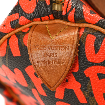 Louis Vuitton Monogram Graffiti Speedy 30 Orange 7 of 11