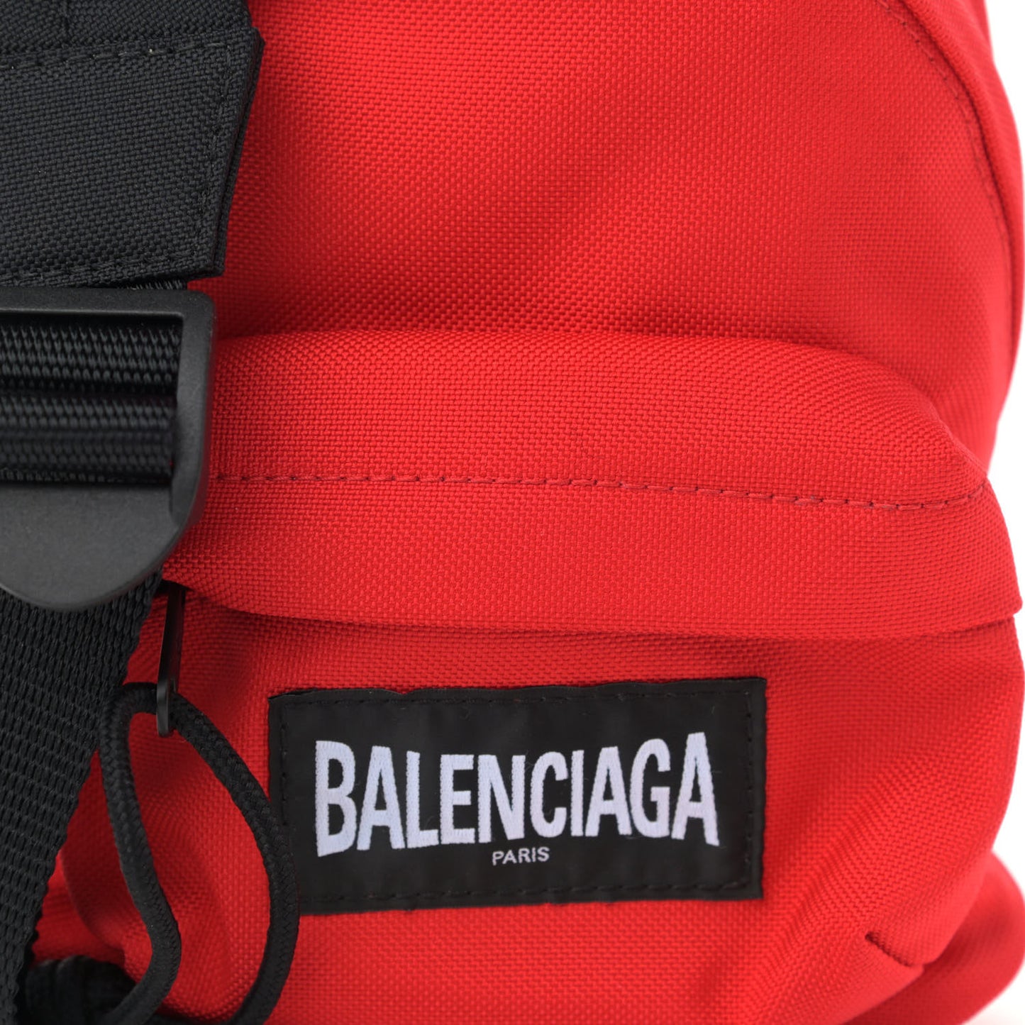 Recycled Casual Nylon Mini Oversized Backpack Bright Red