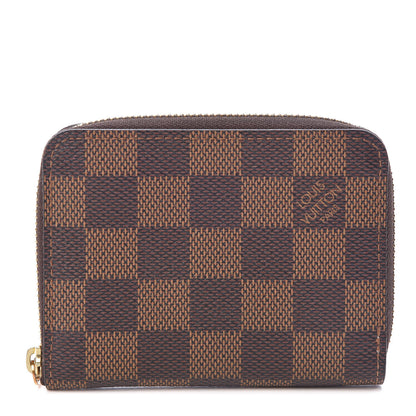 Louis Vuitton Damier Ebene Zippy Coin Purse Rose Ballerine 1 of 6