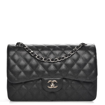 Chanel Caviar Quilted Jumbo Double Flap Black 1 of 8